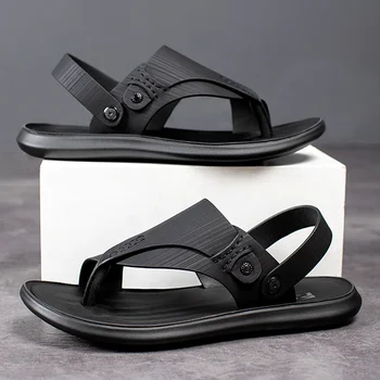 Clasic Vara Sandale Barbati din Piele Moale Respirabil Pantofi de Designer Plaja Roman Brand Sandale din Piele, Sandale Bărbați Diapozitive