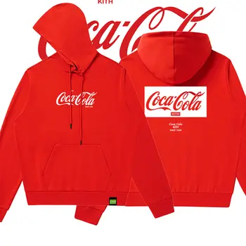 CocaCola Brand de Moda vecini Co marcă bărbați și femei de moda de stradă cuplu Hanorac casual haina femeii pulover