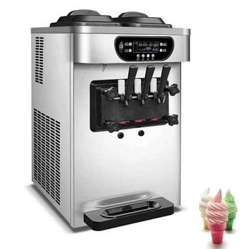 Comerciale de Înghețată engleză Sistem de Operare Desktop Crema Moale de Gheață Mașină de 2100W