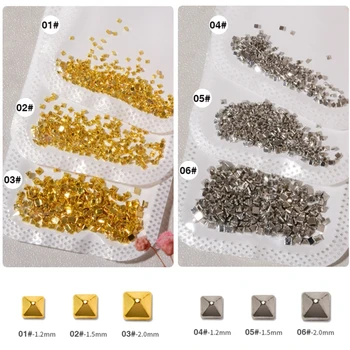 De Metal de Unghii Decoratiuni Unghii 3D Arta Bijuterii de Aprovizionare Aur/Argintiu Unghii Capse Nituri