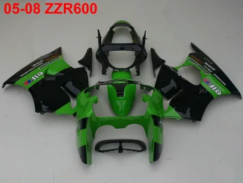 De turnare prin injecție gratuit 7 cadouri carenaj kit pentru Kawasaki Ninja ZZR600 05-08 negru verde carenajele ZZR600 2005-2008 OT31 Imagine 0