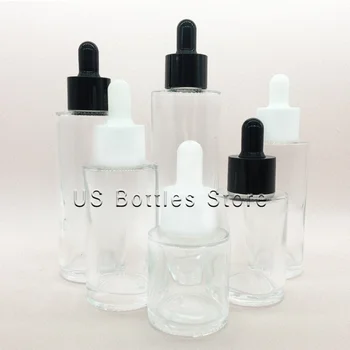 De înaltă Calitate Gol Lotiune Pompa de Sticlă Transparentă Gol Dropper Sticle cu Capac de Plastic Cosmetice Spray de Ambalare Container Imagine 0