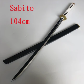 Demon Slayer Sabie, Armă Cosplay Kimetsu nu Yaiba 1:1 Sabito Aur Negru Sowrd Ninja Cuțit Prop Model de Jucărie 104cm
