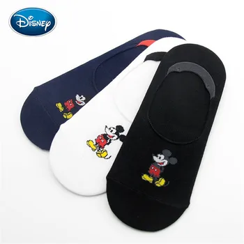 Desene animate Disney Mickey Femei Subțire Barca Șosete Silicon non-alunecare barca șosete sosete invizibile Vara Sosete de Bumbac