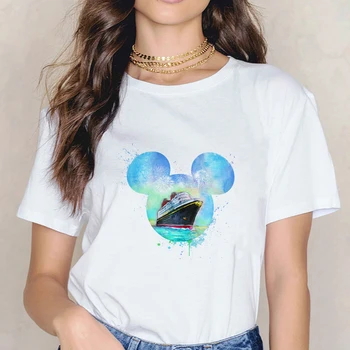 Disney Mickey Marinar de Imprimare Femei Estetice Haine Y2k Moda Tineri Harajuku Stil T-shirt Femme 2022 Strada de Vara Casual