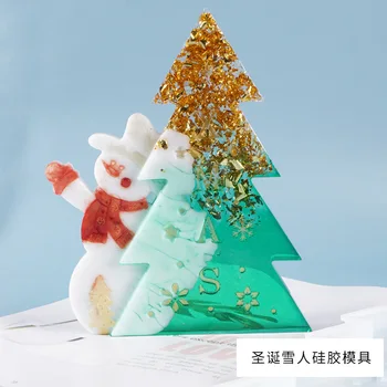 Diy Cristal Picătură De Lipici Mucegai Moș Crăciun, Pomul De Crăciun Leagăn Mucegai Silicon Matrite Rășină Mucegai De Copt Accesorii Imagine 0
