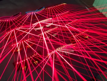 DJ Aprinde Ochelari laser Roșu ochelari tehnologia viitorului show-Club de noapte cu led de Sticlă de halloween petrecere de craciun, Cadouri de cosplay