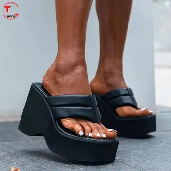 Femei pe Plaja Flip Flop Vara Super Pantofi pentru Femei Sandale Pană Strălucitoare Stil de Moda pentru Femei Papuci TGHDOF