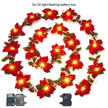 Flori Decoratiuni Durabil Aspectul Rafinat Portabil Xmas Lampa Minunat LED Lumina Interioară în aer liber, Decor de Crăciun