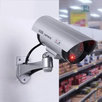 Glonțul Fals aparat de Fotografiat Impermeabil False de Supraveghere CCTV aparat de Fotografiat de Securitate aparat de Fotografiat cu LED Intermitent Roșu