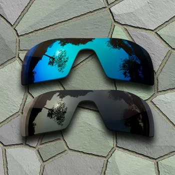Gri Negru&Albastru ochelari de Soare Polarizat Lentile de Înlocuire pentru Oakley Oil Rig
