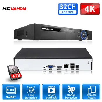 HCVAHDN H. 265 Max 4K Ieșire CCTV NVR 32CH 8MP Securitate Recorder Video de Detectare a Mișcării P2P CCTV NVR de Detectare a Feței