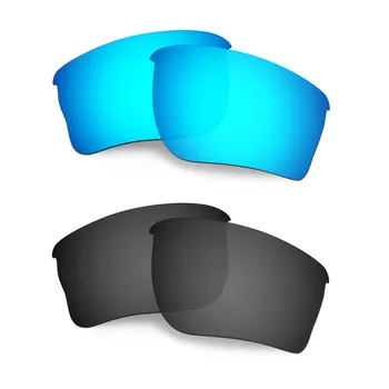 HKUCO Polarizat Lentile de Înlocuire Pentru Trimestrul Jacheta ochelari de Soare Albastru/Negru, 2 Perechi