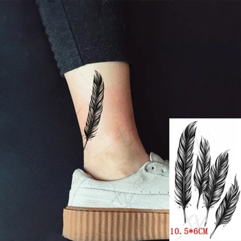 Impermeabil Tatuaj Temporar Autocolant Negru Pene Pește Fluture care Zboară Pasăre Tatuaj Flash Tatuaj Tatuaje False pentru Copii Barbati Femei