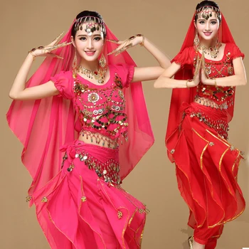 Indian Costum De Dans Pentru Femei Oriental Belly Dance Costume De Performanță Etapă De Burtă De Dans De Top Cămașă Și Pantaloni