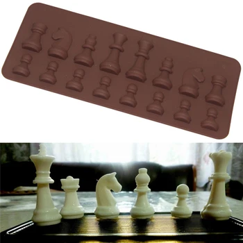 Internațional de Șah Forma de Silicon Mucegai DIY Fondnat Sugarcraft Bomboane de Ciocolată Mucegai Tort de Decorare Instrumente de Săpun Rășină Zgura Mucegai Imagine 0