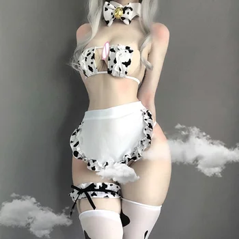 Japanse Pentru Koe Cosplay Kostuum Menajera Costum De Baie Bikini Badpak Anime Meisjes Badmode Kleding Lolita Beha Ro Pantalon Set Kousen