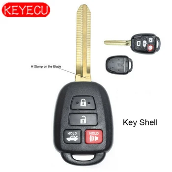 KEYECU 10BUC Cheie de la Distanță Shell Caz Fob pentru Toyota Camry, Corolla 2012-2014 (Timbru Sec pe Lama）