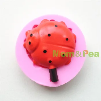 Mama&Mazare 0665 Transport Gratuit Ladybird Acadea în Formă de Mucegai Silicon Decorare Tort Fondant Tort 3D Mucegai