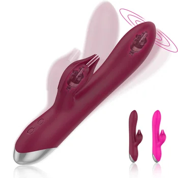 Masturbari sex feminin G-spot Rabbit Vibrator 2 Motoare 10 Viteze Jucărie Sexuală pentru Femei Chargable Dildo Vibrator pentru Stimularea Clitorisului Imagine 0