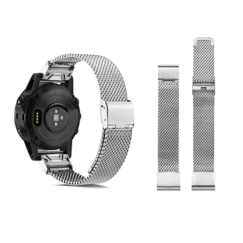 MILANESE inel de metal curea pentru Garmin Fenix 6 curea din otel inoxidabil pentru Garmin Fenix 6x Pro/Fenix 5 Plus Garmin ceas accesorii