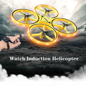 Mini OZN RC Drone de Inducție Quadcopter Inteligent Watch Teledetecție Gest de Aeronave de Control manual LED-uri Altitudinii Jucarii Copii 2023 Imagine 0