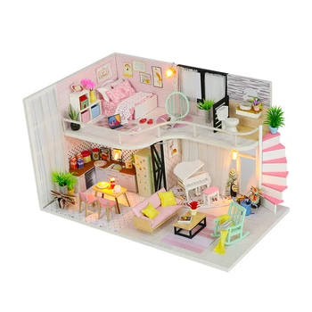 Mobilier Casa papusa in Miniatura Păpuși DIY Casa in Miniatura Camera Cutie de Jucarii pentru Copii DIY casă de Păpuși