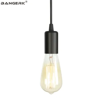 Moderne Mini Pandantiv Lumini Loft Decor E27 Lampă Titularul Negru Regla Perdeaua De Lumină Pentru Acasă Sala De Mese Bar De Iluminat Corp De Iluminat