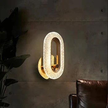 Modernă cu LED-uri Lampă de Perete Iluminat Interior Pentru Decor Acasă Sconces Acrilice Metalice Noptiera Camera de zi de Decorare perete de Iluminat 110 -220V
