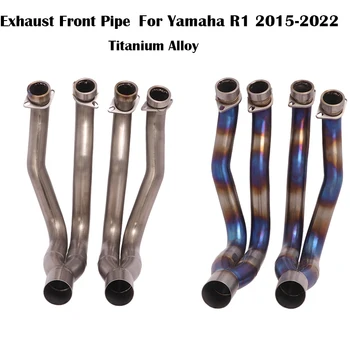 Modificate Pentru Yamaha R1 2015-2022 Aliaj De Titan Motocicleta De Eșapament Din Față Conecta Link-Ul De Antet Conducta De Alunecare Pe Înlocuiască Tub Originale