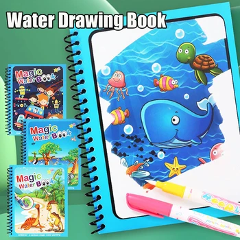 Montessori Jucării Reutilizabile Carte de Colorat Magic Apă Carte de Desen Pictura Desen Jucării Senzoriale Educație Timpurie Jucării pentru Copii Cadouri