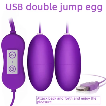 Mut USB Multi Conversie de Frecvență Glazura Distractiv Sărituri Ou Vibrații Stimulare Clitoris sex Masculin și de sex Feminin Adult Sex Produsele