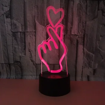 New Romantic Cadou de Ziua Îndrăgostiților 3d Lampa Creative Touch Control de la Distanță 3d Lampa de Masa Cadou de Crăciun Jucării pentru Copii