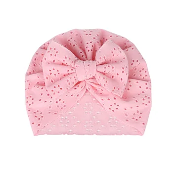 Noi Pălării pentru Copii Baby Capace de Culoare Solidă Respirabil Gaura Pulover Pălărie Arcuri Bumbac Arc Copil Beanie Copil Accesorii de Par