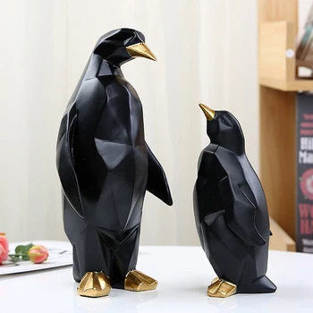 Nordic Creative Rășină Pinguin Figurine Decor Acasă Ornament Model În Miniatură Decor De Birou Ornament Cadouri