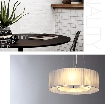 Nordic tesatura circularlamp simplu studiu camera de zi noi lumini pandantiv personalizat creative restaurant lampă pandantiv zcl