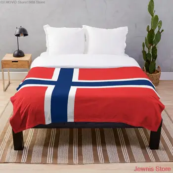 Norwegische Flagge Decke Weichen Gemütlichen Werfen Leichte Micro Canapea Alle Saison Wohnzimmer/Schlafzimmer Un Om Schimbat Decke