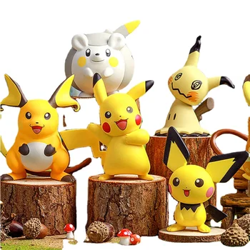 Noua Animație Japoneză Pokemon 8cm Patra Generație Drăguț Pikachu Parte Papusa Băieți și Fete Cadou de Ziua Decor