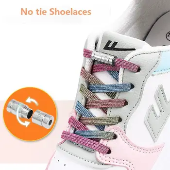 Noua Capsulă de Blocare Șireturi Elastice Rainbow Dantele Sneaker Nu Lega Șireturile de la Pantofi Fără Legături Copii Adulți Rapid Plat Șireturi pentru Pantofi