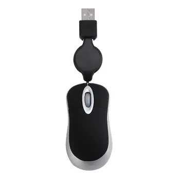Noul Mini USB Retractabil Mouse-ul Optic pentru PC Notebook Laptop Roata de Derulare Colorate Soareci Picătură de transport maritim