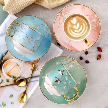 Noul Stil Chinezesc Cești Și Farfurioare Set Rural Ceramice De Cafea Ceasca De Ceai Din Portelan Cana De Ceai De După-Amiază Accesorii Pentru Decor