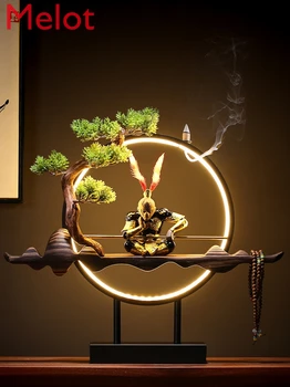 Noul Stil Chinezesc Refluxul Arzător De Tămâie Creative Acasă Camerei De Ceai Ceremonia Ceaiului Living Decoratiuni De Interior Zen Lampa Inel