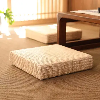 Pastorală stil de paie perna decor confortabil stând unul în stil Japonez paie tv cu perna de acasa meditație tatami