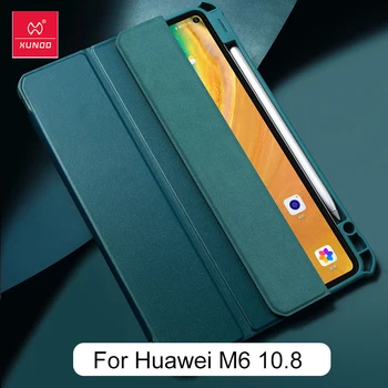 Pentru Huawei M6 10.8 8.4 Caz de Lux din Piele PU Anti-impact rezistent la Șocuri Airbag-uri Somn Inteligent Flip Shell Pentru MatePad 10.8 XUNDD 태블릿