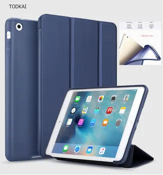 Pentru iPad Mini 4 de Caz din Piele PU+TPU Silicon Moale Înapoi Caz Inteligent Coque ultra-subțire Stand de Somn/Wake Auto pentru iPad Mini 1 2 3