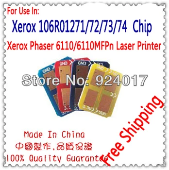 Pentru Xerox 106R01203 106R01204 106R01205 106R01206 Culoarea Cartușului de Toner Chip Pentru Xerox 6110 6110b 6110n 6110MFP Toner Chip,CMYK