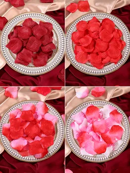 Petrecere festiv Consumabile Eveniment Confetti Culoare Pânză de Mătase de Simulare Petală de Trandafir Flori de Nunta de Craciun Ziua Layout 1200pc/lot