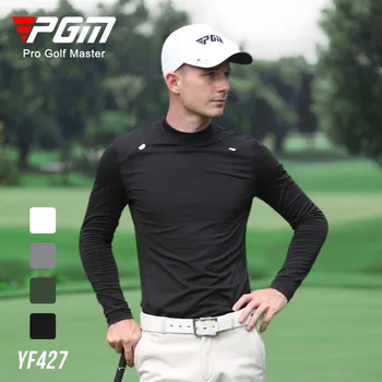 PGM Golf pentru Bărbați T-Shirt Sport de Agrement Bottom Cămașă de Toamna Iarna cu Maneci Lungi Haine Cald YF427 en-Gros