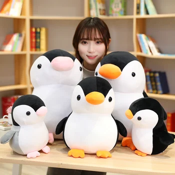 Pinguin Drăguț Papusa De Desene Animate De Animale Perna Moale De Desene Animate Papusa De Plus Copii Playmate Copil Jucărie De Pluș Canapea Cushiongirl Cadou De Ziua De Nastere