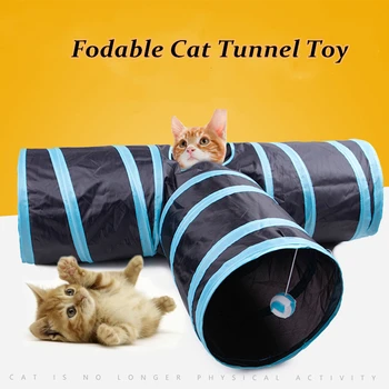 Pliabil Pisica de Companie Tunel Toy Interioară și în aer liber Formare pentru animale de Companie Jucării Câine Pisică Iepure Animal Joaca Tunel Tube Tee de Companie Tunel